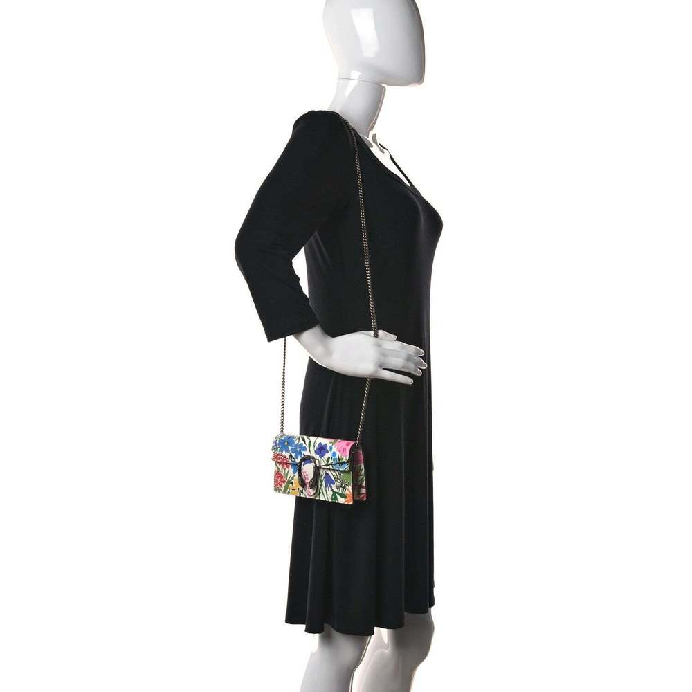 Gucci Ophidia Super Mini Shanghai White Garden Ivory Leather Flr Dionysus Bag NW - Picture 2 of 5